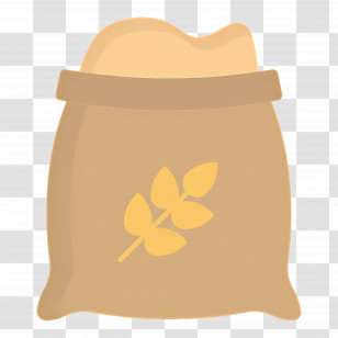 Seed Bag - Grain Sack With Wheat Symbol Transparent PNG