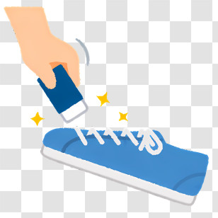 Icon - Cleaning Blue Shoe Transparent PNG