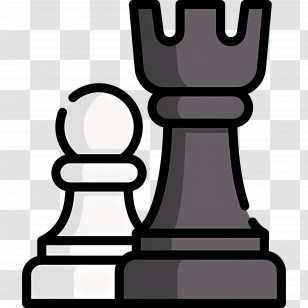 Chess - Chess Pieces Icon - Rook And Pawn Transparent PNG