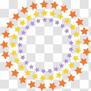 Clip Art Image - Orange - Eid Star tree Transparent PNG