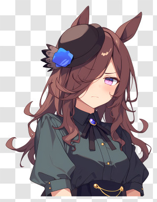 Umamusume Pretty Derby - Brown-haired Horse-girl Portrait Transparent PNG