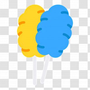 Cotton Candy - Colorful Cotton Candy Transparent PNG
