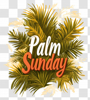 Palm Sunday - Palm Sunday Celebration With Palms Transparent PNG