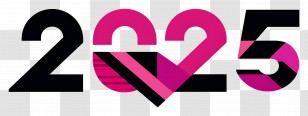 2025 Year - 2025 Geometric Pink Design Transparent PNG