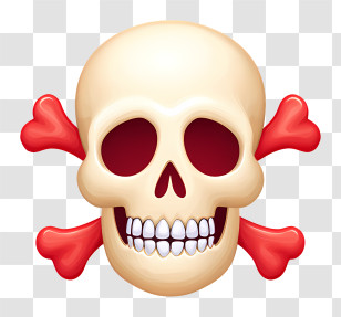 Skull And Crossbones Emoji - Skull And Crossbones Symbol Transparent PNG