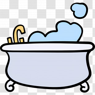 Bathtub - Bathtub With Bubbles Illustration Transparent PNG