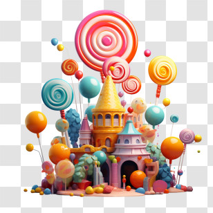 National Lollipop Day
 - Colorful Candy Castle Transparent PNG