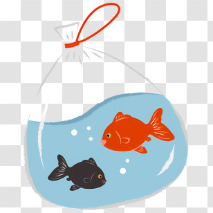 Icon - Fish In Water Bag Transparent PNG