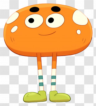 Gary Fingo - Orange Cartoon Character Illustration Transparent PNG
