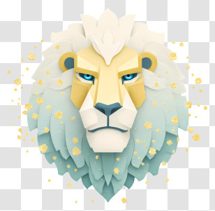 Lion Head Logo - Paper-cut Lion Head Emblem Transparent PNG