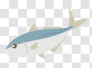 Icon - Cute Cartoon Fish With Blue And White Coloring Transparent PNG