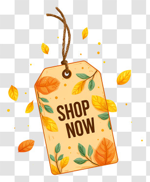 Shop Now Coupon Tag - Autumn Shop Now Tag Transparent PNG