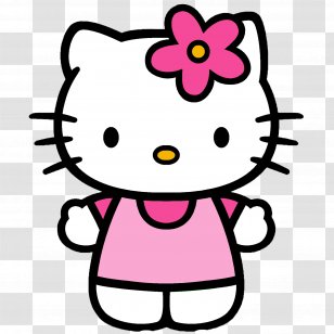 Hello Kitty Cat Clip Art Image - Pink - Dress Transparent Png