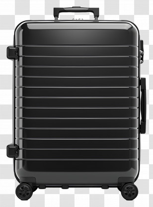 Suitcase - Black Rolling Suitcase For Travelers Transparent PNG