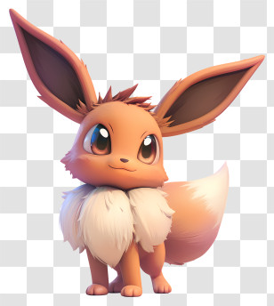 3d Eevee - Cute Eevee Character Illustration Transparent PNG