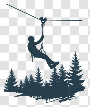 Zip Lining - Zipline Adventure In The Forest Transparent PNG