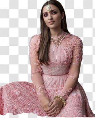 Parineeti Chopra Bride Gown Lehenga Photograph - Magenta - Peach Transparent PNG