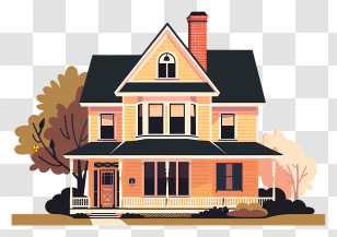 House - Classic House Illustration Transparent PNG