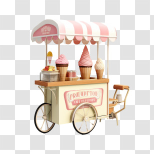 Ice Cream Cart
 - Vintage Ice Cream Cart Transparent PNG