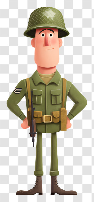 Soldier Doll - Cartoon Soldier In Uniform Transparent PNG