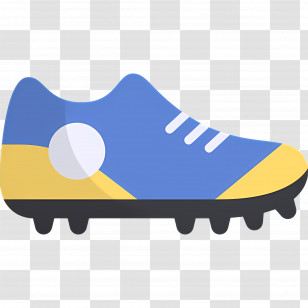 Football Boots - Blue And Yellow Soccer Shoe Transparent PNG