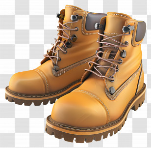 Safety Boots - Sturdy Leather Work Boots Transparent PNG