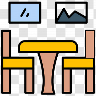 Coffee Table - Dining Room Set With Decor Transparent PNG