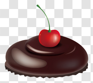 Chocolate Cake - Chocolate Cherry Dessert Transparent PNG