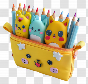 Pencil Pouch - Cute Animal Pencil Case Transparent PNG