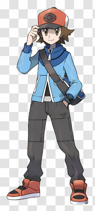 Pokemon - Anime Character In Blue Jacket Transparent PNG