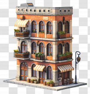 3d Building - Small Cute Doodle House Transparent PNG