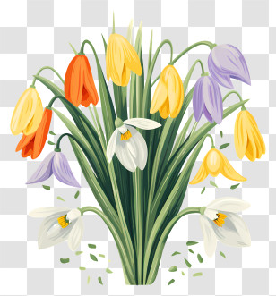Bouquet - Colorful Flowers In Bloom Transparent PNG