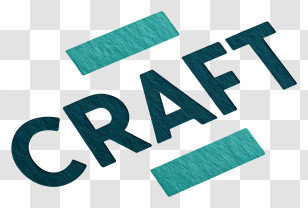 Craft Logo - Textured Craft Typography Transparent PNG