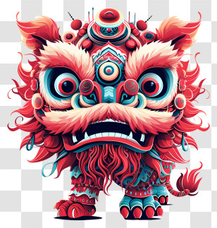 Chinese New Year - Chinese Lion Dance Costume Transparent PNG