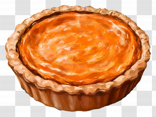 Pumpkin Pie - Orange Pie Illustration Design Transparent PNG