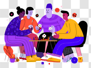 Playing Game - Friends Playing Board Game Together Transparent PNG