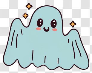 Ghost - Cute Smiling Ghost Transparent PNG