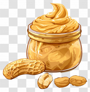 Peanut Butter Jar - Creamy Peanut Butter Jar Illustration Transparent PNG