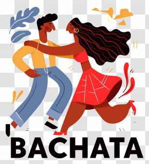 People Dancing - Bachata Dancing Couple Transparent PNG
