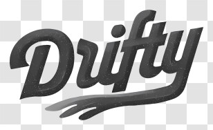 Drifty Logo - Drifty Retro Script Logo Transparent PNG