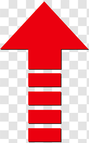 Arrow - Solid Red Upward Arrow Transparent PNG