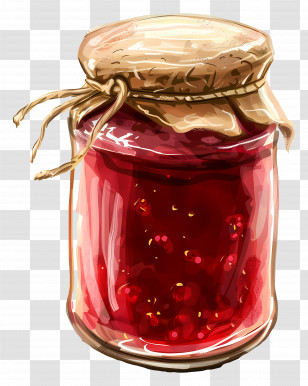 Jar Of Jam - Jar Of Red Jam With Lid Transparent PNG