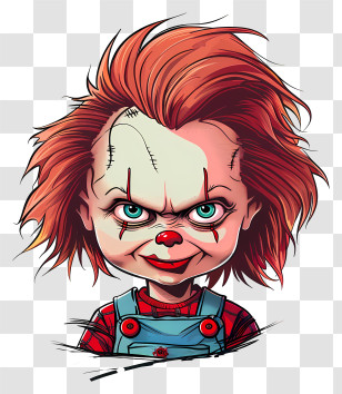 Chucky - Creepy Red-Haired Doll Character Illustration Transparent PNG