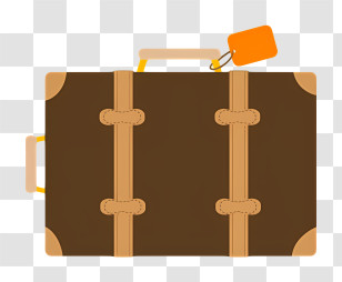 Icon - Brown Suitcase For Travel Transparent PNG