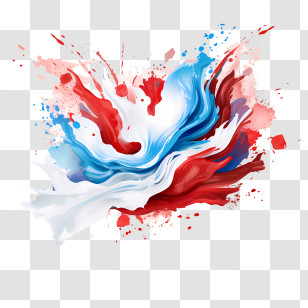 Costa Rica Independence Day - Vibrant Colorful Splash Transparent PNG