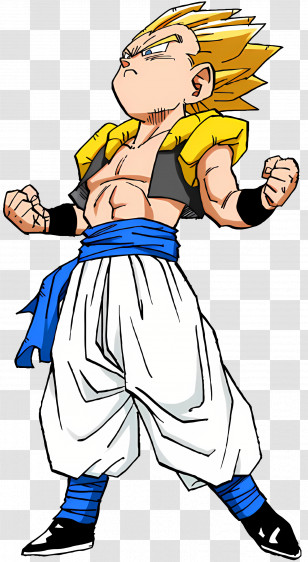 Gotenks - Anime Warrior With Blue Hair Transparent PNG