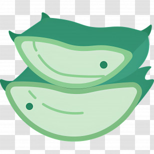 Aloe Vera - Illustration Of Green Aloe Vera Slices Transparent PNG