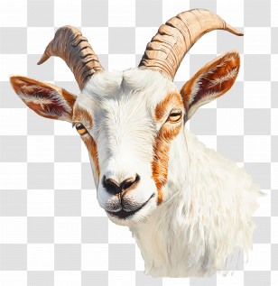 Goat - Realistic Portrait Of A Goat Transparent PNG
