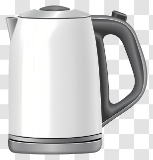 White Kettle - White Electric Kettle Transparent PNG