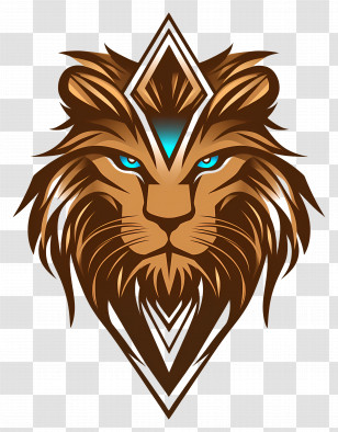 Lion Logo - Bold Lion Face Logo Design Transparent PNG